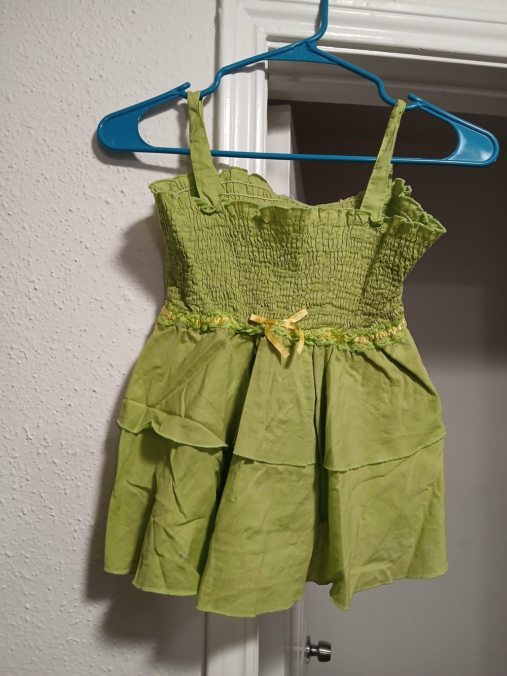 No Boundaries Lime Green Ruffled Sundress with Bow